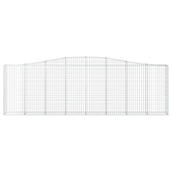 Kosze gabionowe, 25 szt, 400x30x120/140cm, galwanizowane żelazo