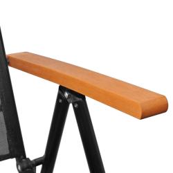 7-częściowy zestaw mebli ogrodowych, czarny, aluminium