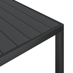 7-częściowy zestaw mebli ogrodowych, czarny, aluminium