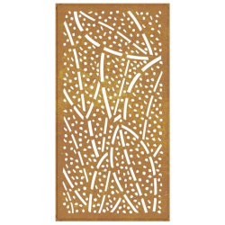 Ogrodowa dekoracja ścienna, 105x55 cm, stal kortenowska