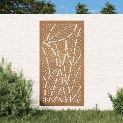Ogrodowa dekoracja ścienna, 105x55 cm, stal kortenowska