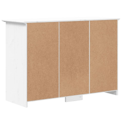 Komoda BODO, biała, 115x43x79,5 cm, lite drewno sosnowe