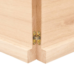 Półka, 140x60x4 cm, surowe lite drewno dębowe