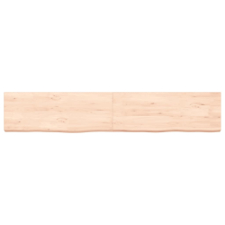 Półka, 160x30x6 cm, surowe lite drewno dębowe