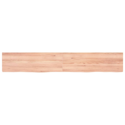 Półka, jasnobrązowa, 180x30x4 cm, lite drewno dębowe