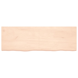 Półka, 180x60x4 cm, surowe lite drewno dębowe