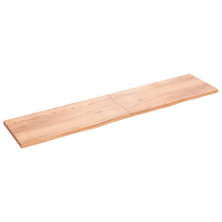 Półka jasnobrązowa, 220x50x4 cm, lite drewno dębowe