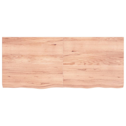 Półka jasnobrązowa, 140x60x6 cm, lite drewno dębowe