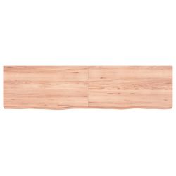 Półka jasnobrązowa, 120x30x6 cm, lite drewno dębowe
