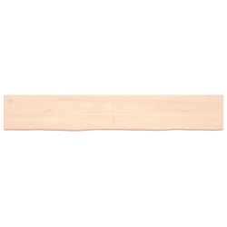 Półka, 180x30x4 cm, surowe lite drewno dębowe