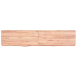 Półka jasnobrązowa, 140x30x6 cm, lite drewno dębowe