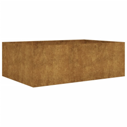 Podwyższona donica, 120x80x40 cm, stal kortenowska