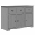 Komoda BODO, szara, 115x43x79,5 cm, lite drewno sosnowe