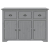 Komoda BODO, szara, 115x43x79,5 cm, lite drewno sosnowe