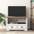 Szafka pod TV BODO, 2 szuflady, brązowa, 91x43x56 cm, sosnowa
