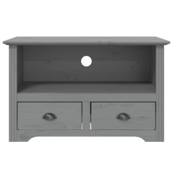 Szafka pod TV BODO, 2 szuflady, szara, 91x43x56 cm, sosnowa