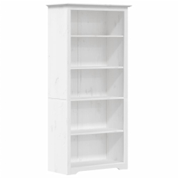 Biblioteczka BODO, biała, 80x38x180 cm, sosnowa, 5 półek