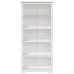 Biblioteczka BODO, biała, 80x38x180 cm, sosnowa, 5 półek