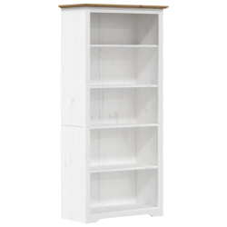 Biblioteczka BODO, brązowa, 80x38x180 cm, sosnowa, 5 półek
