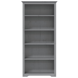 Biblioteczka BODO, szara, 80x38x180 cm, sosnowa, 5 półek