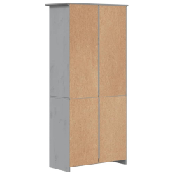 Biblioteczka BODO, szara, 80x38x180 cm, sosnowa, 5 półek