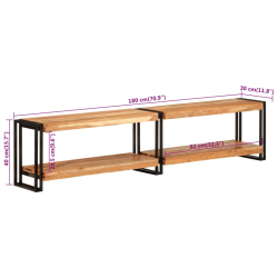 Szafka pod TV, 180x30x40 cm, lite drewno akacjowe