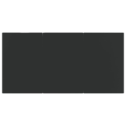 7-częściowy zestaw mebli ogrodowych, czarny, polirattan i stal