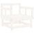 Fotele ogrodowe z poduszkami, 2 szt, białe, lite drewno sosnowe