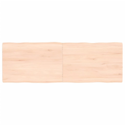 Blat stołu, 120x40x4 cm, surowy, lity dąb z naturalną krawędzią
