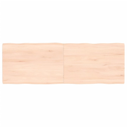 Blat stołu, 120x40x4 cm, surowy, lity dąb z naturalną krawędzią