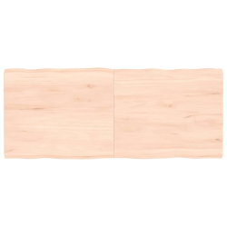 Blat stołu, 120x50x4 cm, surowy, lity dąb z naturalną krawędzią