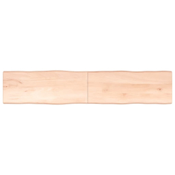 Blat stołu, 200x40x4 cm, surowy, lity dąb z naturalną krawędzią