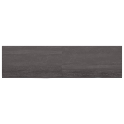 Półka, ciemnoszara, 220x60x4 cm, wykończone drewno dębowe