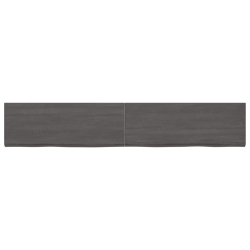 Półka, ciemnoszara, 220x40x4 cm, wykończone drewno dębowe