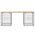 Ławka ogrodowa, gabion, 103x31x42 cm, lite drewno sosnowe
