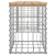 Ławka ogrodowa, gabion, 103x31x42 cm, lite drewno sosnowe