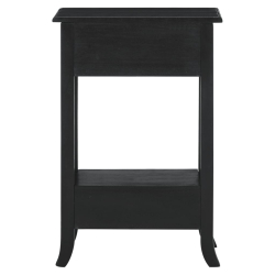 Stolik konsolowy z szufladami, czarny, 50x30x75 cm, lity mahoń