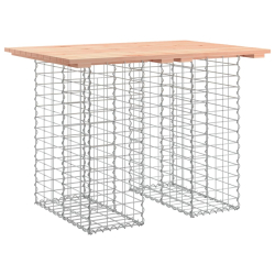 Ławka ogrodowa, gabion, 100x70x72 cm, lite drewno daglezjowe