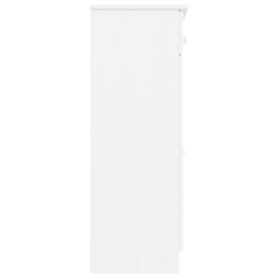 Szafka nocna ALTA, biała, 77x35x96 cm, drewno sosnowe
