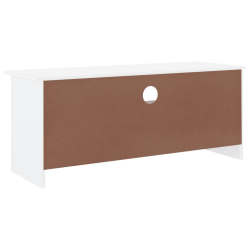 Szafka pod TV z szufladami ALTA, biała, 100x35x41 cm, sosna