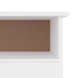 Szafka pod TV z szufladami ALTA, biała, 100x35x41 cm, sosna