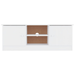 Szafka pod TV ALTA, biała, 112x35x41 cm, lite drewno sosnowe