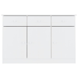 Szafka ALTA, biała, 112x35x73 cm, lite drewno sosnowe
