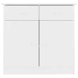 Szafka ALTA, biała, 77x35x73 cm, lite drewno sosnowe