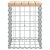 Ławka ogrodowa, gabion, 33x31x42 cm, lite drewno sosnowe