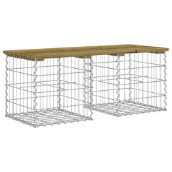 Ławka ogrodowa z gabionem, 103x44x42 cm, impregnowana sosna
