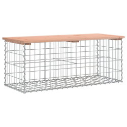 Ławka ogrodowa z gabionem, 103x44x42 cm, lite drewno daglezjowe