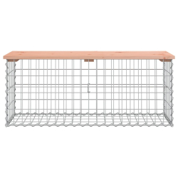Ławka ogrodowa z gabionem, 103x44x42 cm, lite drewno daglezjowe
