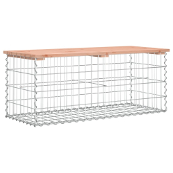 Ławka ogrodowa z gabionem, 103x44x42 cm, lite drewno daglezjowe