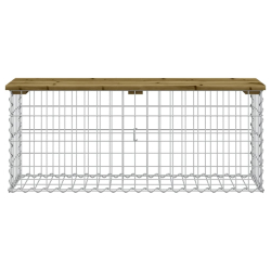 Ławka ogrodowa z gabionem, 103x31,5x42 cm, impregnowana sosna